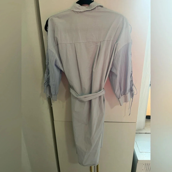Zara Blue Shirt Dress with Belt size M - Picture 2 of 4